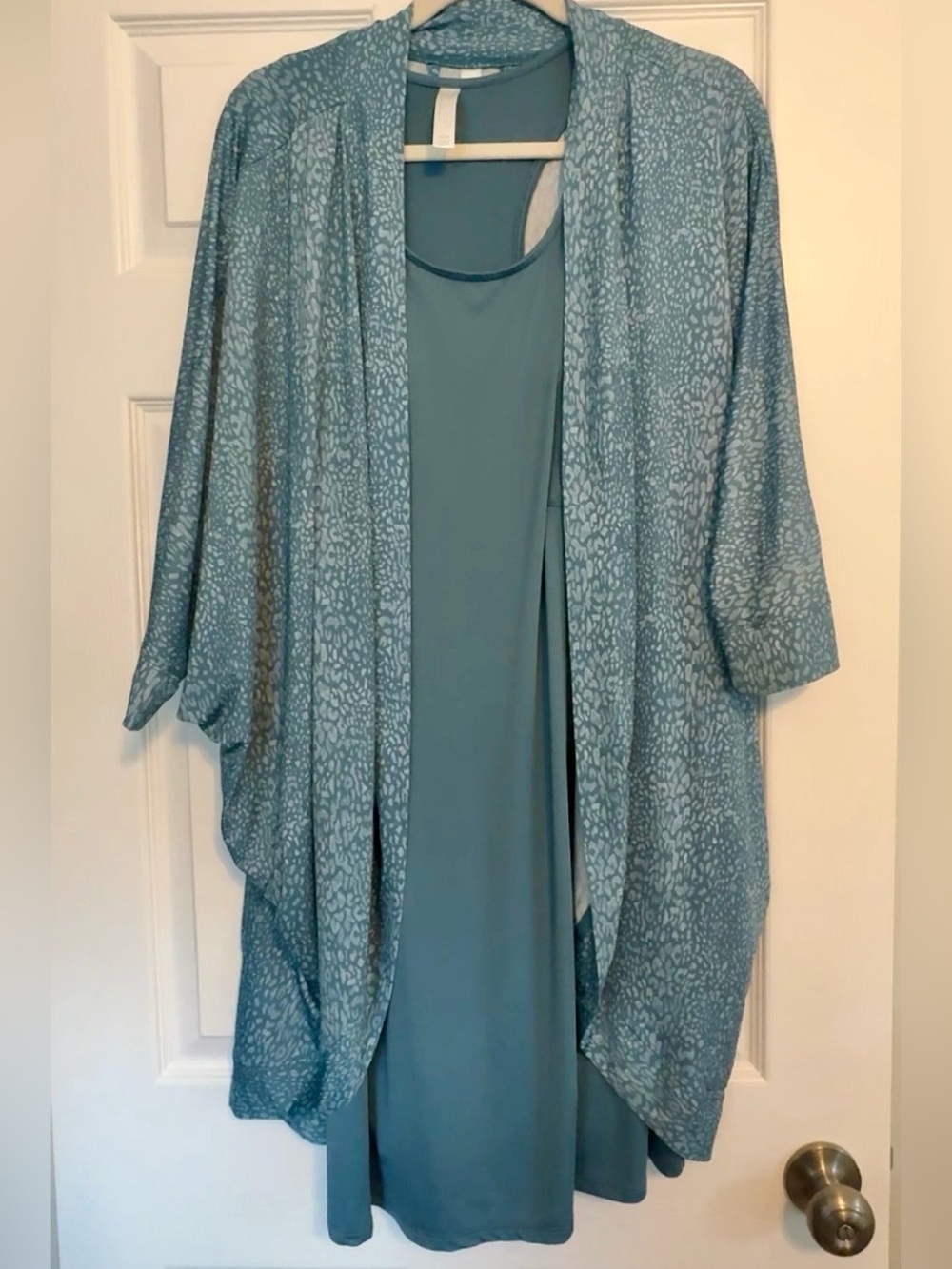 BLUE Open-Front CHEMISE AND ROBE